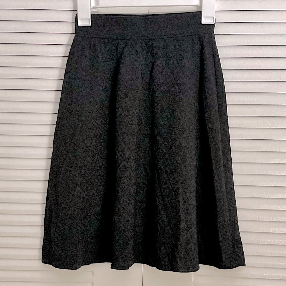 Black Textured Skirt
